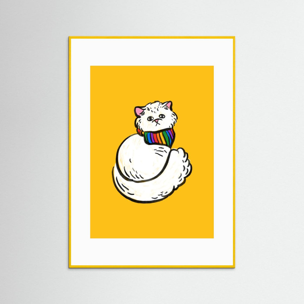 Rainbow Kitty Art Print