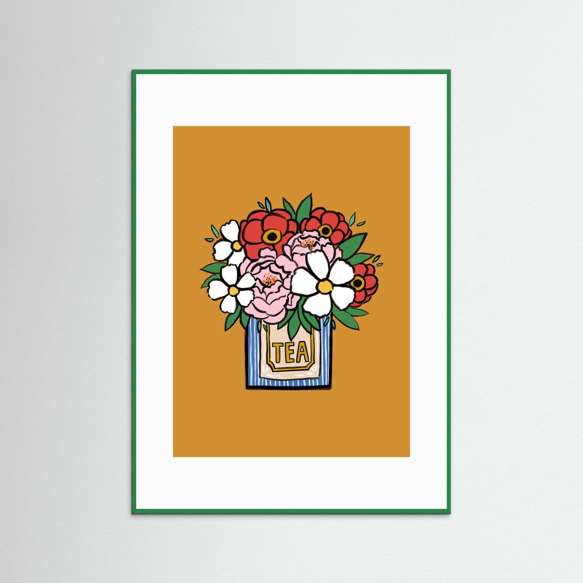 Tea Time Floral Art Print