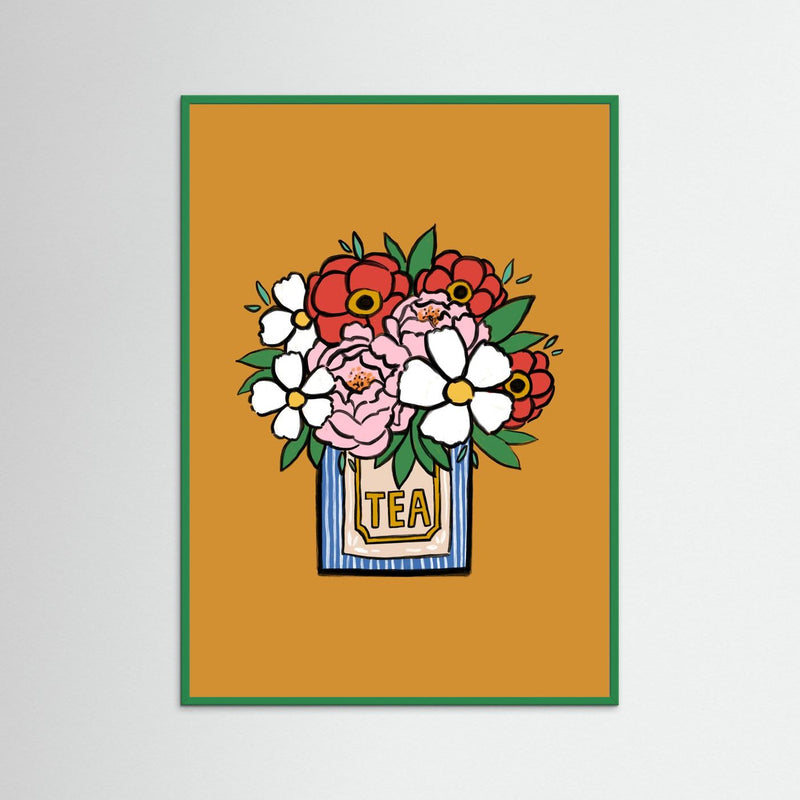 Tea Time Floral Art Print