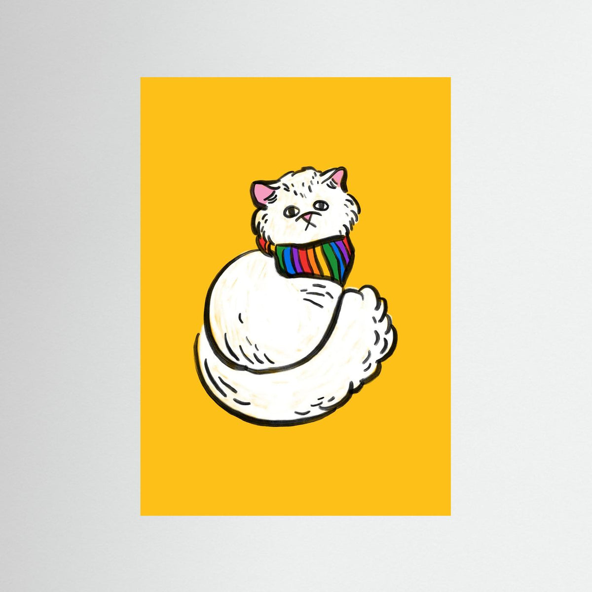 Rainbow Kitty Art Print