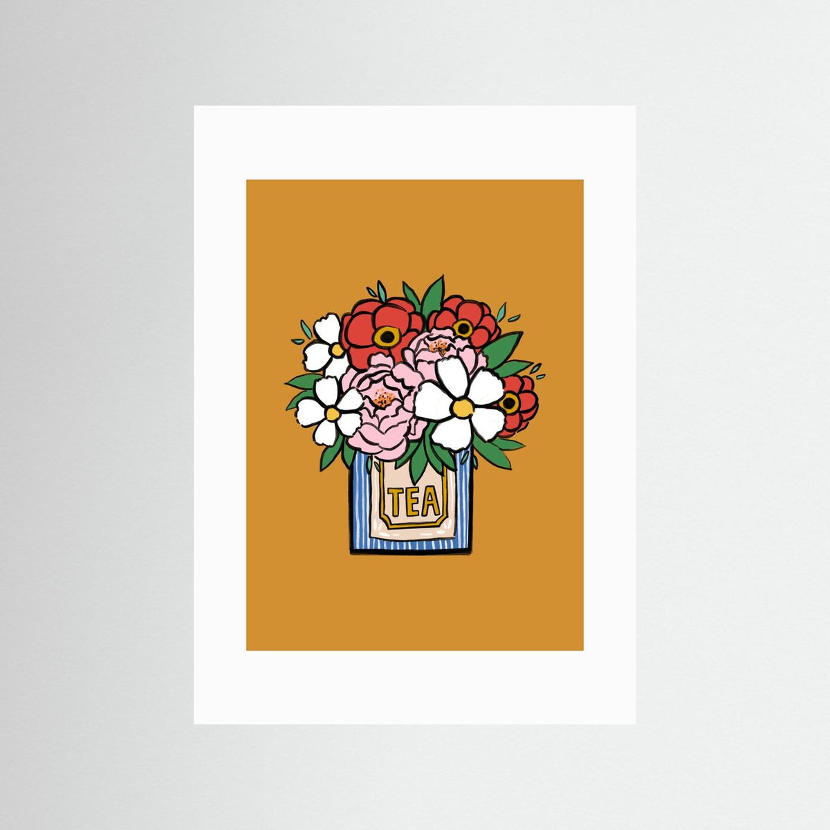 Tea Time Floral Art Print