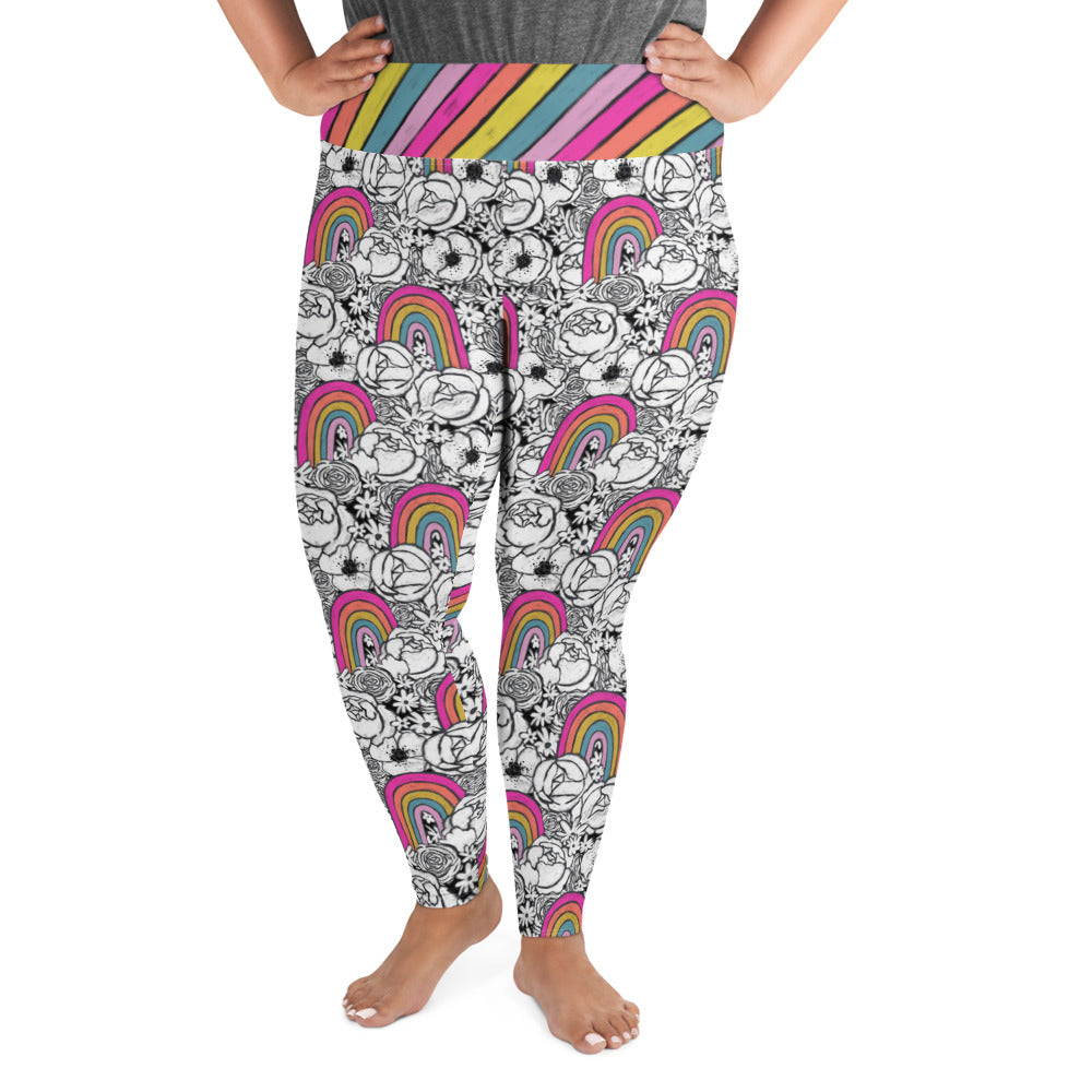 Flora-bow Plus Size Leggings`