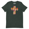 Floral Cross Short-sleeve unisex t-shirt