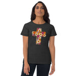 Floral Cross Women's short sleeve t-shirt